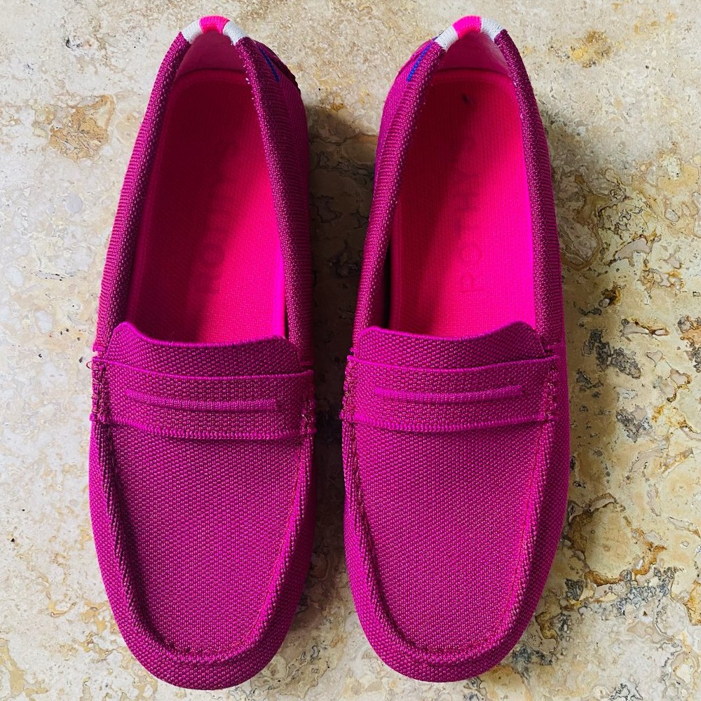 Rothy's The Driver in Raspberry, size 9.5